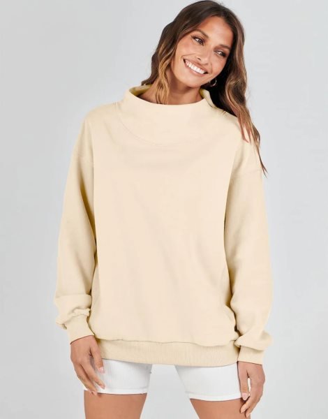 Womens Oversized Sweatshirts Turtleneck Pullover Long Sleeve Hoodies Tops Fall Outfits 2023 Clothes