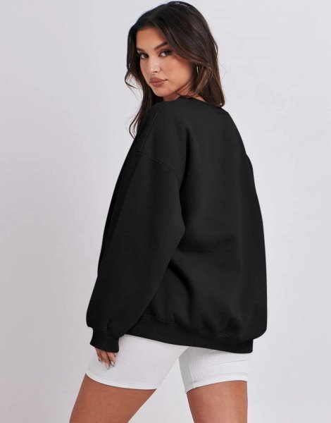 Oversized Sweatshirt for Women Fleece Long Sleeve Crewneck Casual Pullover Top Fall 2023 Trendy Clothes