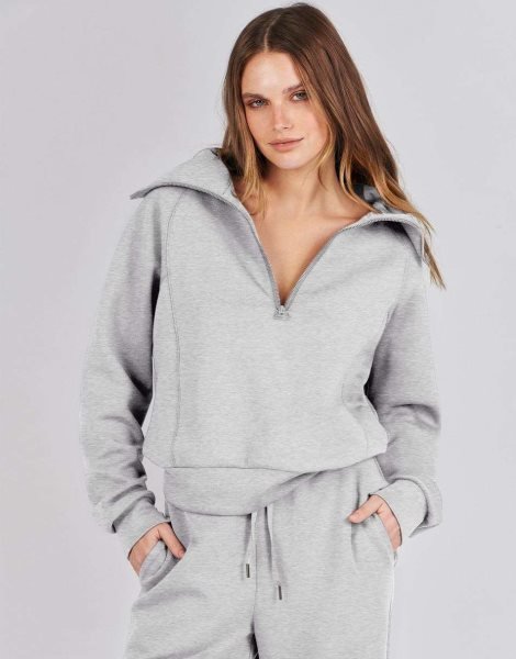 Women 2 Piece Outfits Sweatsuit Set 2023 Fall Oversized Half Zip Sweatshirt Wide Leg Sweatpant Lounge Set Tracksuit