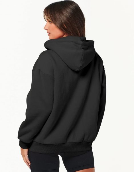 Women's Oversized Zip Up Hoodies Sweatshirts Y2K Clothes Teen Girl Fall Casual Drawstring Jackets with Pockets