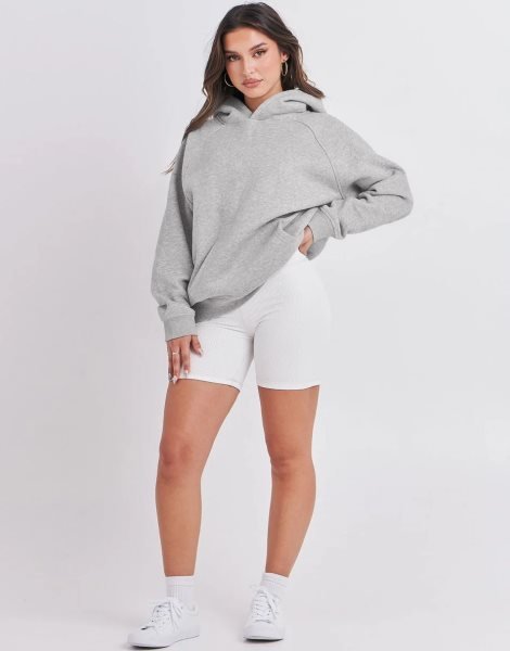 Women Hoodies Fleece Oversized Sweatshirt Drop Shoulder Long Sleeve Athletic Workout Pullover Y2K Clothes