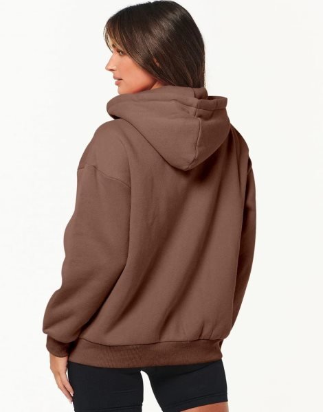 Women's Oversized Zip Up Hoodies Sweatshirts Y2K Clothes Teen Girl Fall Casual Drawstring Jackets with Pockets