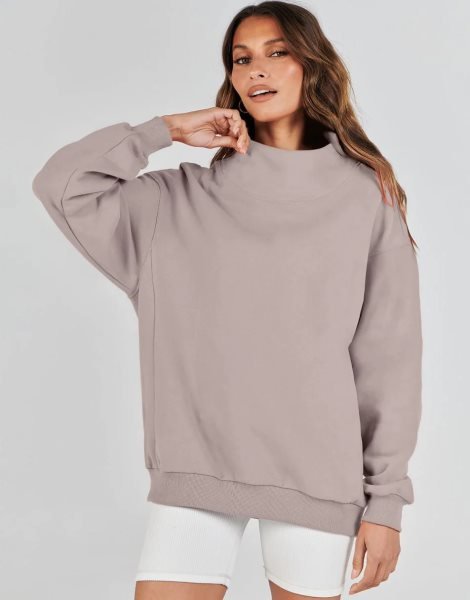 Womens Oversized Sweatshirts Turtleneck Pullover Long Sleeve Hoodies Tops Fall Outfits 2023 Clothes