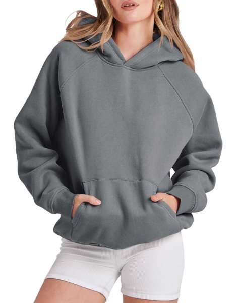 Women Hoodies Fleece Oversized Sweatshirt Drop Shoulder Long Sleeve Athletic Workout Pullover Y2K Clothes