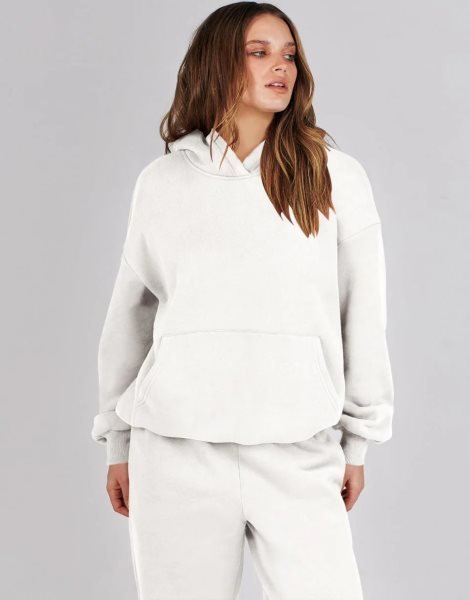 Women 2 Piece Outfits Hoodie Sweatshirt Tracksuit & Oversized Jogger Sweatpants Y2K Sweatsuit Set