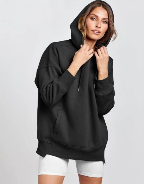 Women's Oversized Hoodies Fleece Casual Drop Shoulder Athletic Sweatshirts Long Sleeve Pullover 2023 Fall Tops