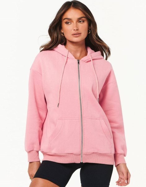 Women's Oversized Zip Up Hoodies Sweatshirts Y2K Clothes Teen Girl Fall Casual Drawstring Jackets with Pockets
