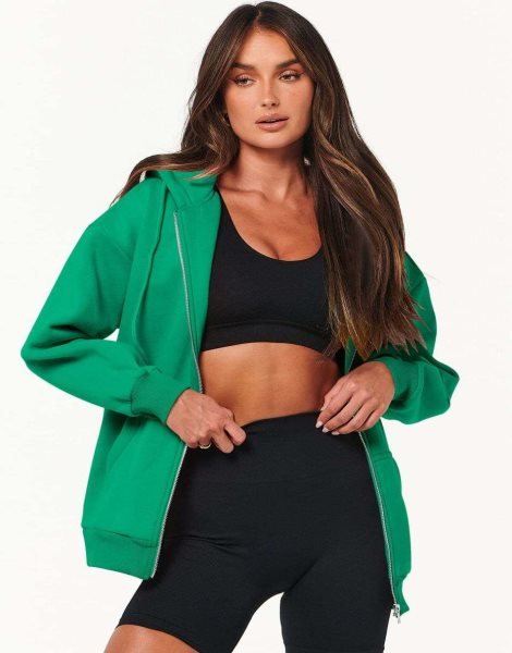 Women's Oversized Zip Up Hoodies Sweatshirts Y2K Clothes Teen Girl Fall Casual Drawstring Jackets with Pockets
