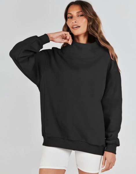 Womens Oversized Sweatshirts Turtleneck Pullover Long Sleeve Hoodies Tops Fall Outfits 2023 Clothes