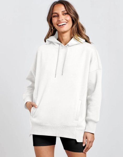 Women's Oversized Hoodies Fleece Casual Drop Shoulder Athletic Sweatshirts Long Sleeve Pullover 2023 Fall Tops