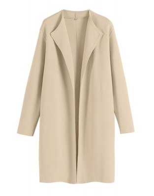 Women's Casual Long Sleeve Classy Draped Open Front Jackets Long Knitted Cardigan Sweater