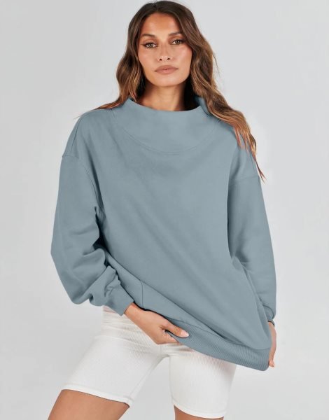 Womens Oversized Sweatshirts Turtleneck Pullover Long Sleeve Hoodies Tops Fall Outfits 2023 Clothes