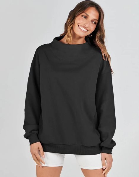 Womens Oversized Sweatshirts Turtleneck Pullover Long Sleeve Hoodies Tops Fall Outfits 2023 Clothes