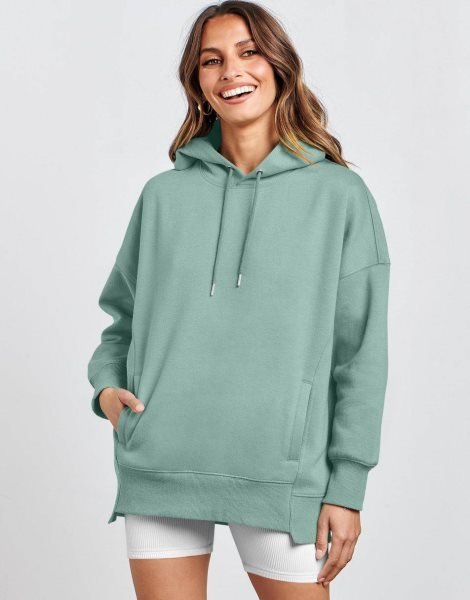 Women's Oversized Hoodies Fleece Casual Drop Shoulder Athletic Sweatshirts Long Sleeve Pullover 2023 Fall Tops