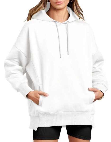 Women's Oversized Hoodies Fleece Casual Drop Shoulder Athletic Sweatshirts Long Sleeve Pullover 2023 Fall Tops