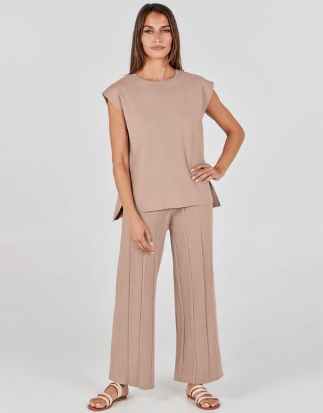 Two Piece Outfits for Women Summer Sweater Sets Knit Pullover Tops Elastic Waisted Pants Lounge Sets Tracksuit