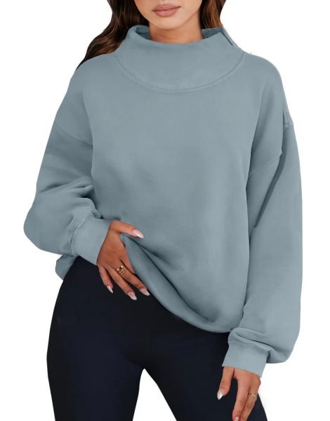 Womens Oversized Sweatshirts Turtleneck Pullover Long Sleeve Hoodies Tops Fall Outfits 2023 Clothes