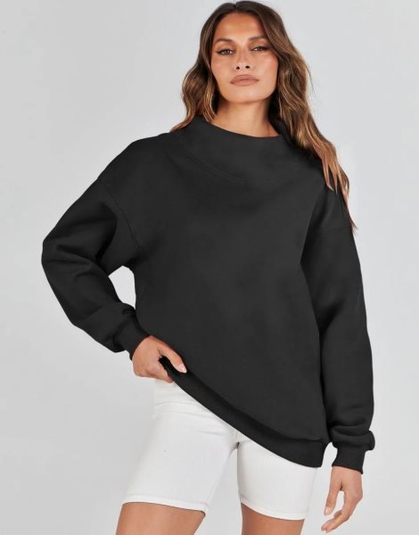 Womens Oversized Sweatshirts Turtleneck Pullover Long Sleeve Hoodies Tops Fall Outfits 2023 Clothes
