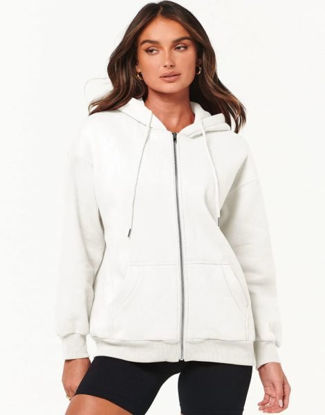 Women's Oversized Zip Up Hoodies Sweatshirts Y2K Clothes Teen Girl Fall Casual Drawstring Jackets with Pockets