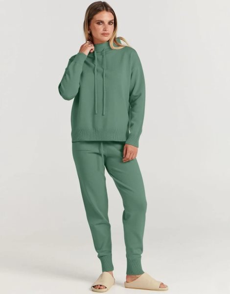 Women's Two Piece Outfits Long Sleeve Turtleneck Pullover Top & Drawstring Pants Sweatsuit Lounge Set