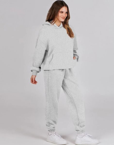 Women 2 Piece Outfits Hoodie Sweatshirt Tracksuit & Oversized Jogger Sweatpants Y2K Sweatsuit Set