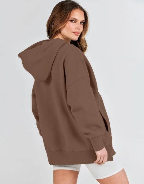 Women's Oversized Hoodies Fleece Casual Drop Shoulder Athletic Sweatshirts Long Sleeve Pullover 2023 Fall Tops