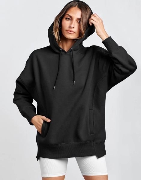 Women's Oversized Hoodies Fleece Casual Drop Shoulder Athletic Sweatshirts Long Sleeve Pullover 2023 Fall Tops