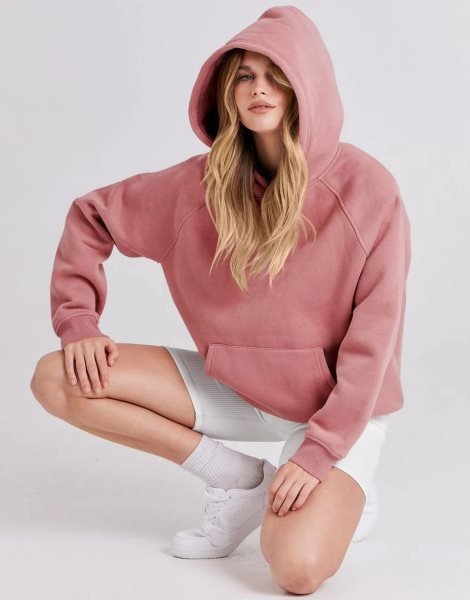 Women Hoodies Fleece Oversized Sweatshirt Drop Shoulder Long Sleeve Athletic Workout Pullover Y2K Clothes