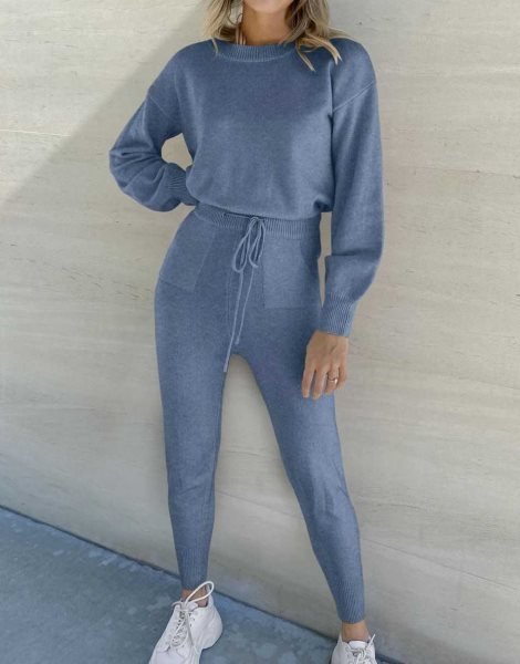 Women's Two Piece Outfits Sweater Sets Pullover and Drawstring Pants Lounge Sets