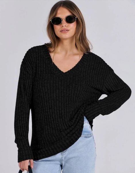 Long Sleeve Shirts for Women V Neck Casual Fall Tops Loose Fit Lightweight Sweaters Tunic Fashion 2024 Clothes