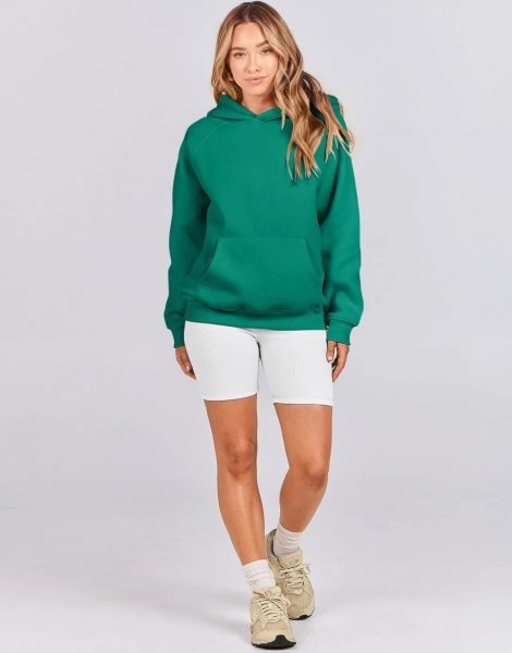 Women Hoodies Fleece Oversized Sweatshirt Drop Shoulder Long Sleeve Athletic Workout Pullover Y2K Clothes