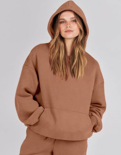 Women 2 Piece Outfits Hoodie Sweatshirt Tracksuit & Oversized Jogger Sweatpants Y2K Sweatsuit Set