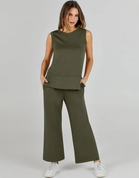 Women's 2 Piece Sets Summer Outfits Sleeveless Wide Leg Tracksuits Casual Sweat Sets Lounge Sweatsuits