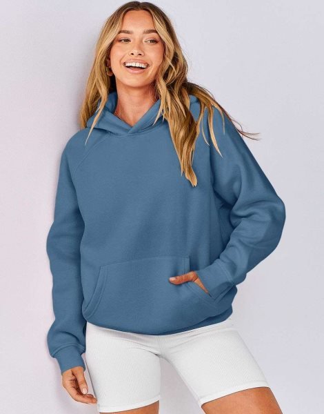 Women Hoodies Fleece Oversized Sweatshirt Drop Shoulder Long Sleeve Athletic Workout Pullover Y2K Clothes