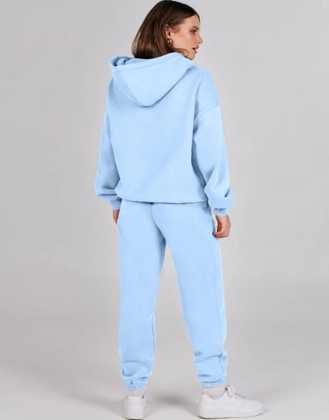 Women 2 Piece Outfits Hoodie Sweatshirt Tracksuit & Oversized Jogger Sweatpants Y2K Sweatsuit Set