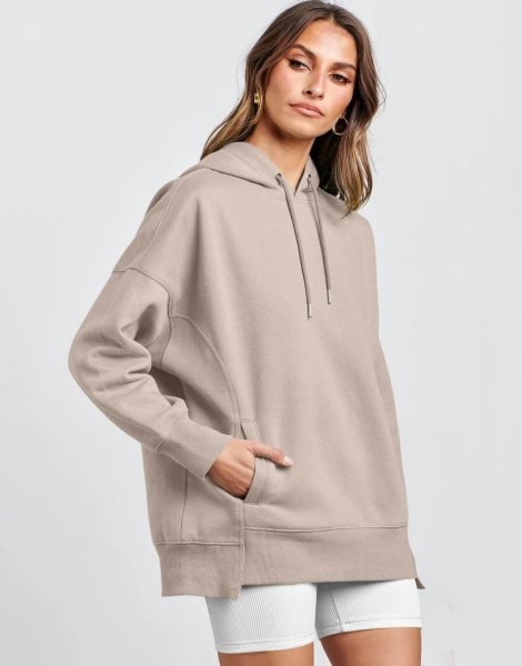 Women's Oversized Hoodies Fleece Casual Drop Shoulder Athletic Sweatshirts Long Sleeve Pullover 2023 Fall Tops