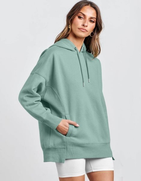 Women's Oversized Hoodies Fleece Casual Drop Shoulder Athletic Sweatshirts Long Sleeve Pullover 2023 Fall Tops