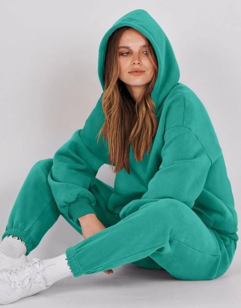 Women 2 Piece Outfits Hoodie Sweatshirt Tracksuit & Oversized Jogger Sweatpants Y2K Sweatsuit Set