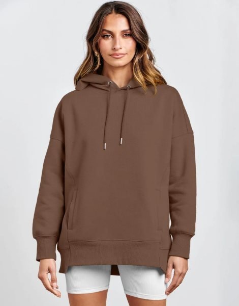 Women's Oversized Hoodies Fleece Casual Drop Shoulder Athletic Sweatshirts Long Sleeve Pullover 2023 Fall Tops