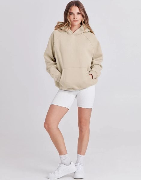Women Hoodies Fleece Oversized Sweatshirt Drop Shoulder Long Sleeve Athletic Workout Pullover Y2K Clothes