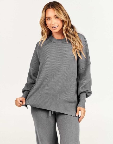 Women 2 Piece Outfits Sweatsuit Oversized Sweater Set & Wide Leg Pants Fall Chunky Lounge Set