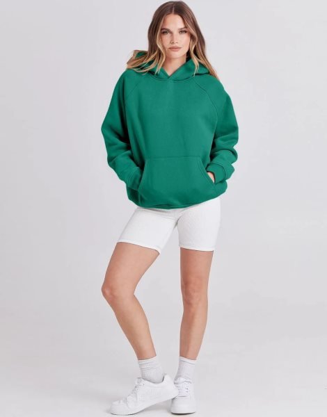 Women Hoodies Fleece Oversized Sweatshirt Drop Shoulder Long Sleeve Athletic Workout Pullover Y2K Clothes