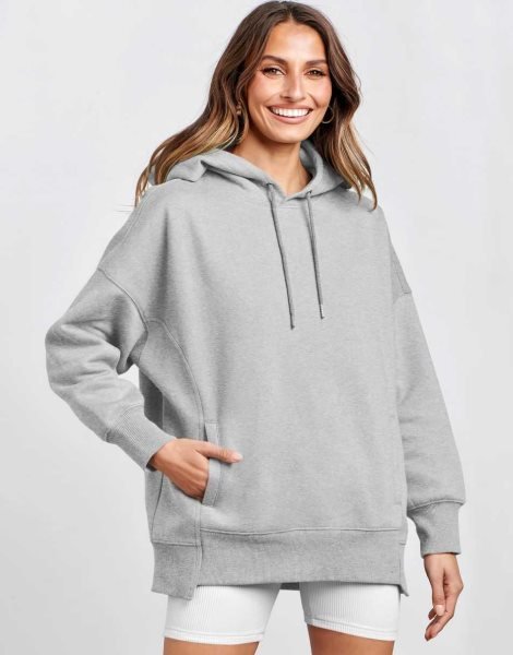 Women's Oversized Hoodies Fleece Casual Drop Shoulder Athletic Sweatshirts Long Sleeve Pullover 2023 Fall Tops
