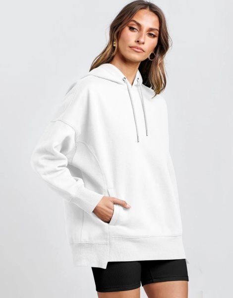 Women's Oversized Hoodies Fleece Casual Drop Shoulder Athletic Sweatshirts Long Sleeve Pullover 2023 Fall Tops