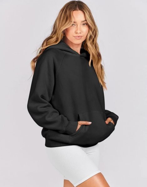 Women Hoodies Fleece Oversized Sweatshirt Drop Shoulder Long Sleeve Athletic Workout Pullover Y2K Clothes