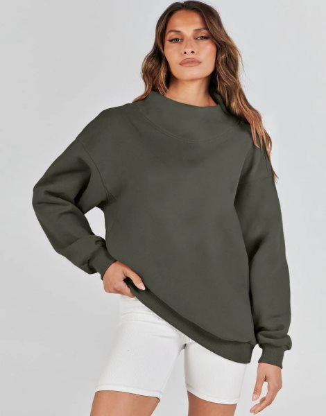 Womens Oversized Sweatshirts Turtleneck Pullover Long Sleeve Hoodies Tops Fall Outfits 2023 Clothes