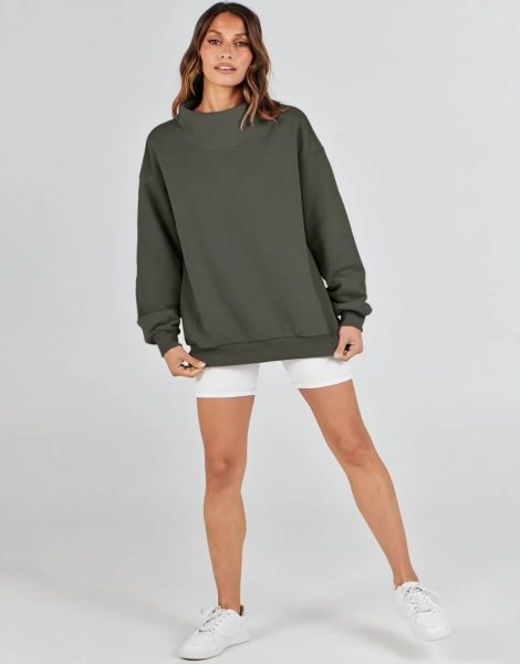 Womens Oversized Sweatshirts Turtleneck Pullover Long Sleeve Hoodies Tops Fall Outfits 2023 Clothes