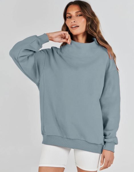 Womens Oversized Sweatshirts Turtleneck Pullover Long Sleeve Hoodies Tops Fall Outfits 2023 Clothes