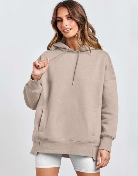 Women's Oversized Hoodies Fleece Casual Drop Shoulder Athletic Sweatshirts Long Sleeve Pullover 2023 Fall Tops