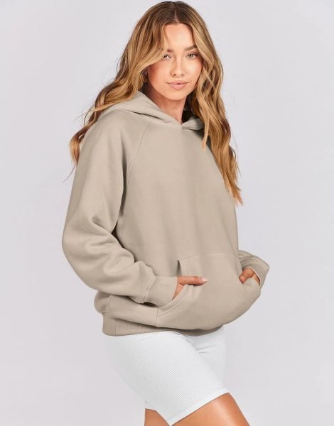 Women Hoodies Fleece Oversized Sweatshirt Drop Shoulder Long Sleeve Athletic Workout Pullover Y2K Clothes
